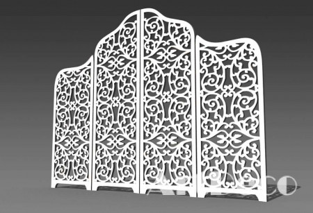 Резная 3D Ширма W1