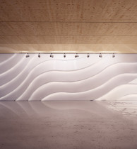 Гипсовая световая 3D панель Zaha flow